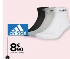 adidas  8  Le lot de 3 pies  90  ac adid  