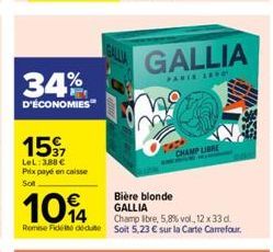 bière blonde Gallia