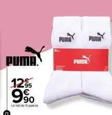 puma.  12.95 9⁹0  le lot de 6 paires  puma puma 