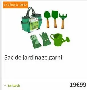 le 2ème à -50%*  tty  sac de jardinage garni  ✓ en stock  19€99 