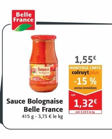 sauces bolognaise belle france