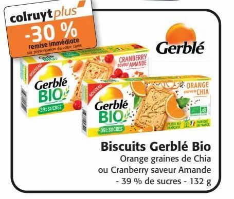 biscuits  gerblé bio