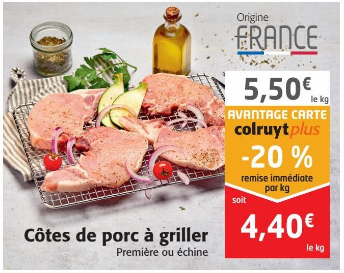 Cote de porc à griller 