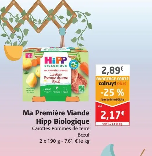 ma première viande hipp viande biologique 