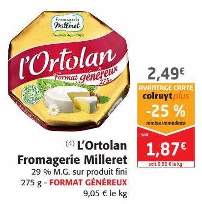 L'Ortolan Fromagerie Milleret