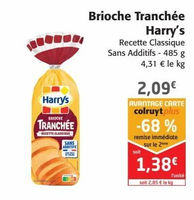 brioche tranchée harry's