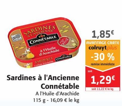 Sardines à L'Ancienne Connétable