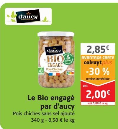 Le Bio engagé par d'aucy