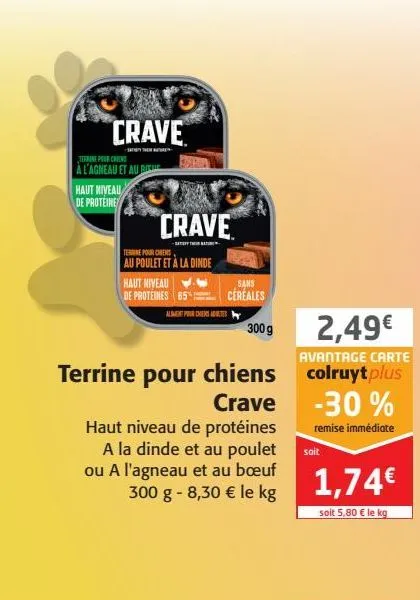 terrine pour chiens crave