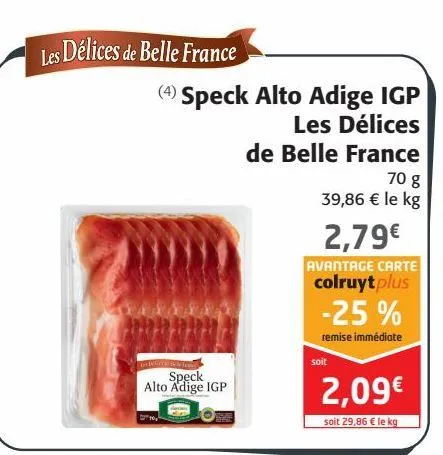 speck alto adige les délices de belle france