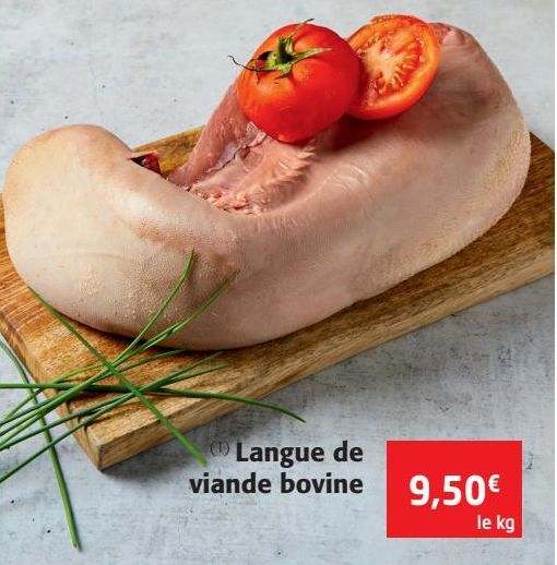 Langue de viande bovine