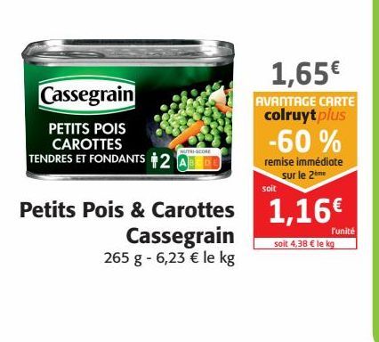 Petits Pois et Carottes Cassegrain