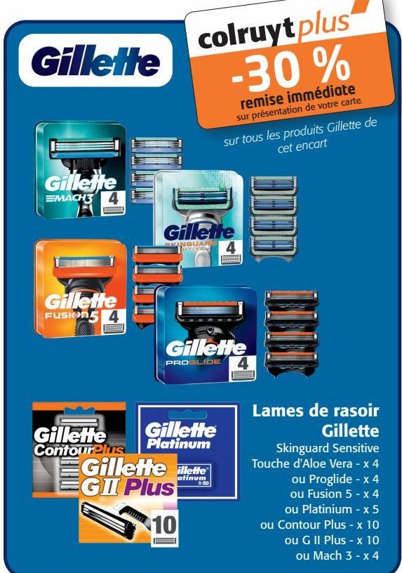 Lames de rasoir Gillette