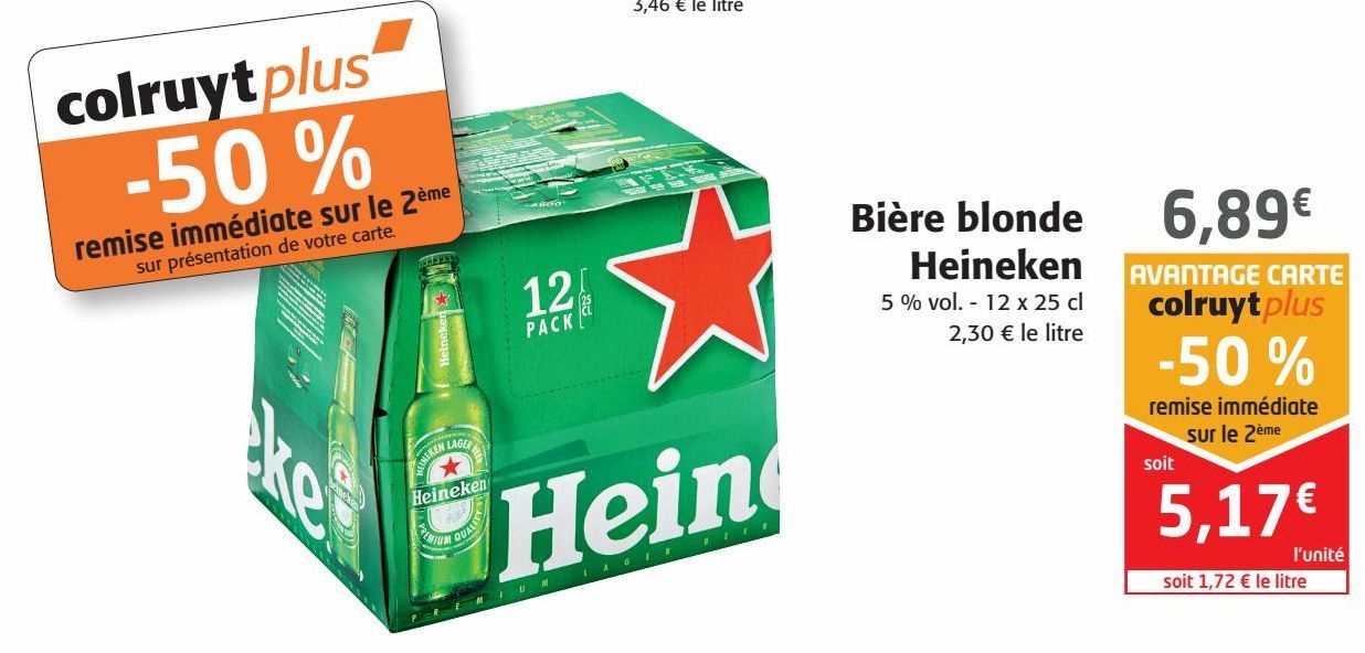 Bière blonde Heineken