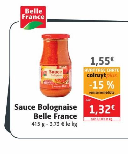Sauce bolognaise Belle France