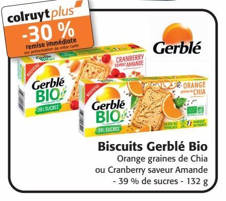 Biscuits Gerblé Bio 