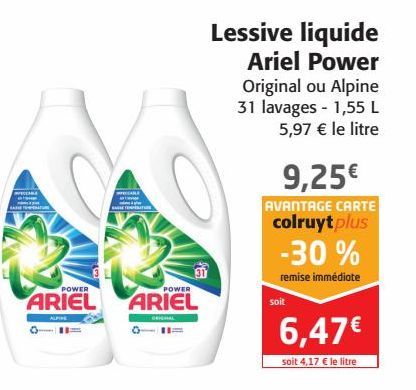 Lessive liquide Ariel Power 