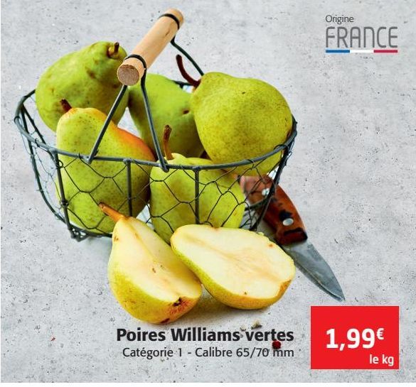 Poires Williams vertes 