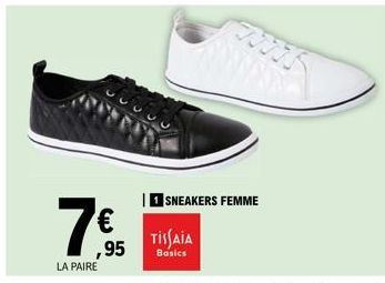 € ,95  LA PAIRE  SNEAKERS FEMME  TISSAIA  Basics 