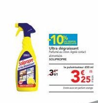 Solpropre  www  10%  Ultra dégraissant  Padumi aus Agréconta alimentai SOLIPROPRE  le pulvérisateur 650 ml  (1)  3 325  Exp 