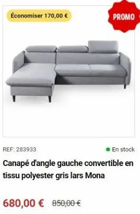 canapé d'angle promo