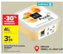-30%  de remise immediate  4%  e  399  jeg 704  sorbet plein fruit mirab erhard  te  www  surgele  marbella  origine  thurey-le-mont (25) 
