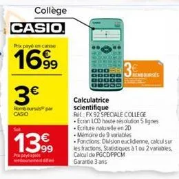 calculatrice scientifique casio