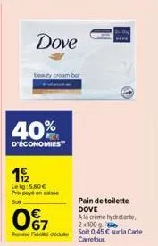 crème hydratante dove