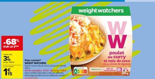 noix de coco Weight watchers