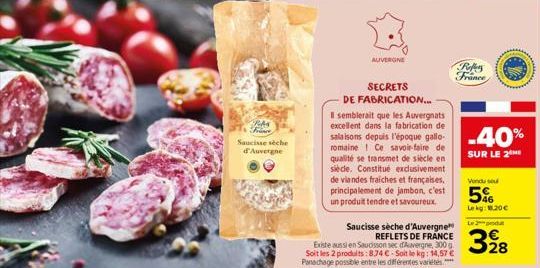 saucisse sèche Reflets de France