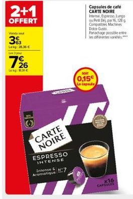 capsules de café Carte noire