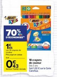 crayons de couleur BIC