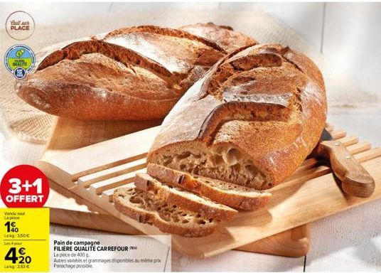 pain de campagne Carrefour