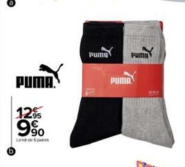 PUMA.  12% 9⁹00  Lelo de 6 paires  Puma  Puma 