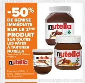 pâtes à tartiner nutella