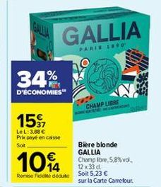 bière blonde Gallia