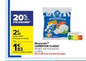 mozzarella carrefour