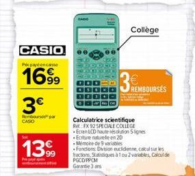 calculatrice scientifique Casio