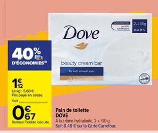 crème hydratante Dove