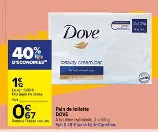 crème hydratante dove