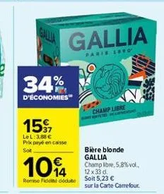 bière blonde gallia