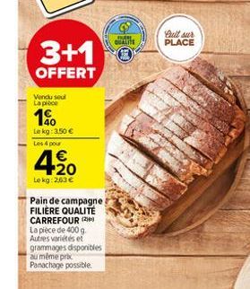 pain de campagne Carrefour