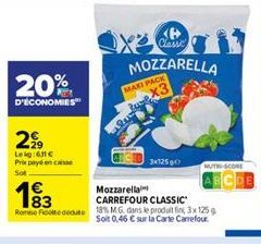 mozzarella Carrefour