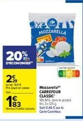 mozzarella carrefour