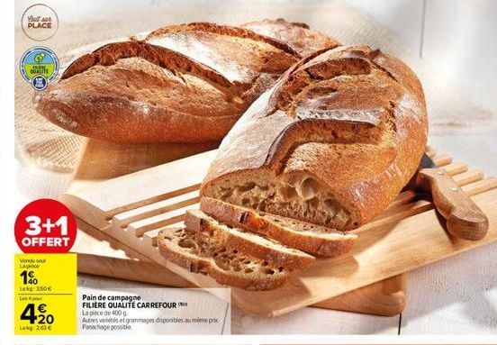 pain de campagne Carrefour