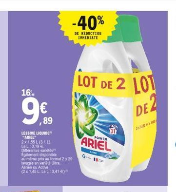 lessive liquide Ariel