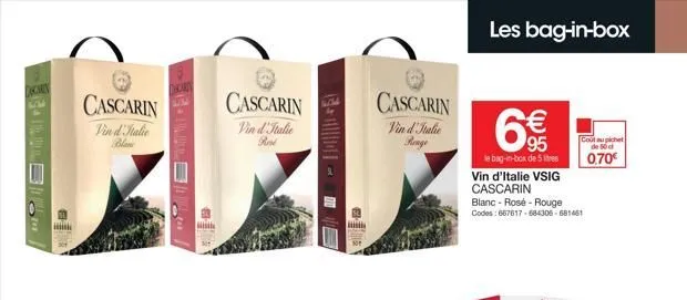 carin  b  cascarin  vin d'italie blane  discari  1.  cascarin  vin d'italie  cascarin  vin d'italie range  les bag-in-box  95  le bag-in-box de 5 litres  vin d'italie vsig cascarin  blanc rosé-rouge c