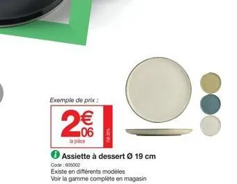 assiette à dessert 