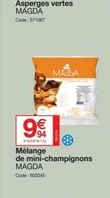 (1)  94  mada  mélange de mini-champignons magda  code: 603245 