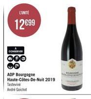 L'UNITE  12€99  CONSERVER  OOO  AOP Bourgogne Haute-Côtes-De-Nuit 2019  Tasteviné Andre Goichot 